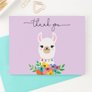 Bedankkaarten lama voor babyshower Bedankkaarten voor kinderen Bedankkaart, gevouwen bedankkaart lama, bedankkaarten voor verjaardag, TY041