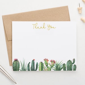 Elegantes tarjetas de agradecimiento de cactus para compromiso Notas de agradecimiento para trabajadores esenciales Nota de agradecimiento, Suculentas Regalo de agradecimiento, Enfermera, TY072