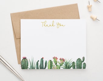 Elegant Cactus Thank You Cards for Engagement Thank You Notes for Essential Workers Thank You Note, Succulents Thank You Gift, Nurse,  TY072