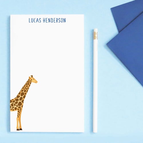 Kids Personalized Animal Stationary Customized Zoo Stationery Etsy