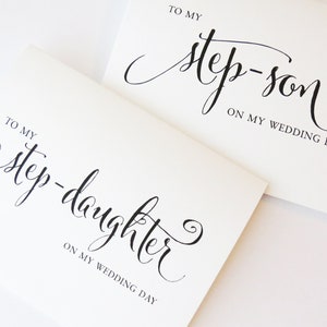 Para mi hijastra en el día de mi boda, Para mi hijastro en el día de mi boda, Tarjeta de boda para tu hermano, para mi hija, WCP02
