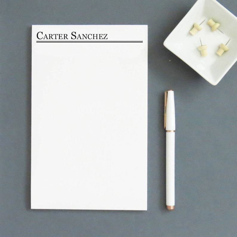 Mens Personalized Notepads Personalized Note Paper for Adults Note MNP03 Custom Professional Stationery for Men Custom Stationary Notepad