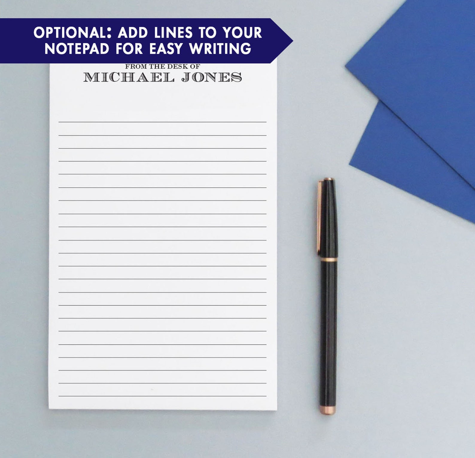 Personalized From the Desk of Notepad, Mens Stationary Personalized ...
