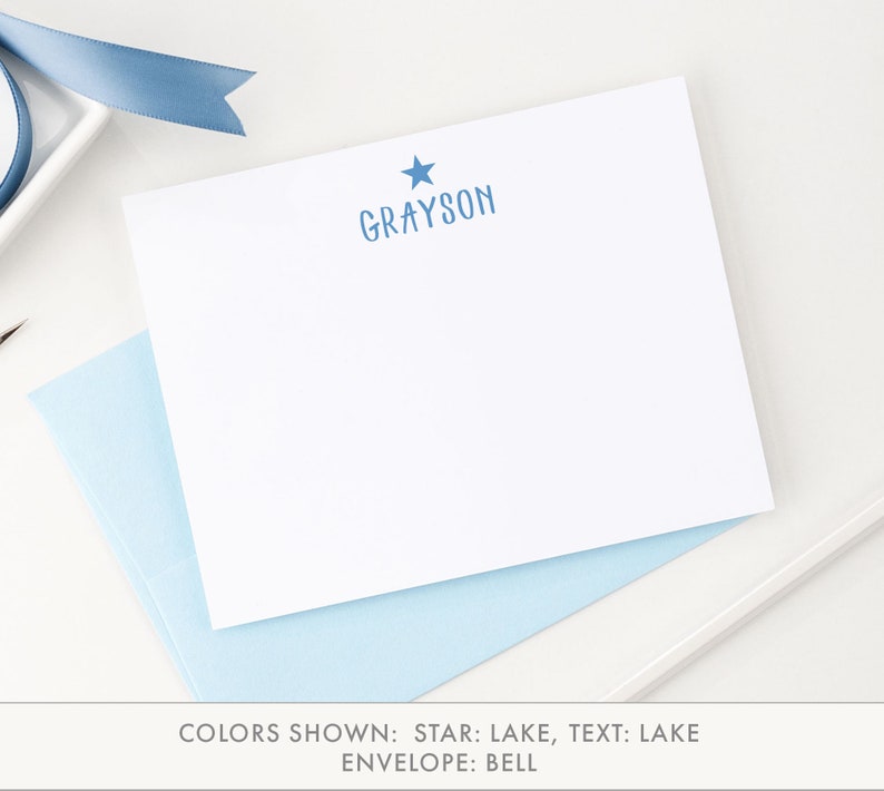 Personalized Star Stationery For Boys Stationary For Boys Etsy