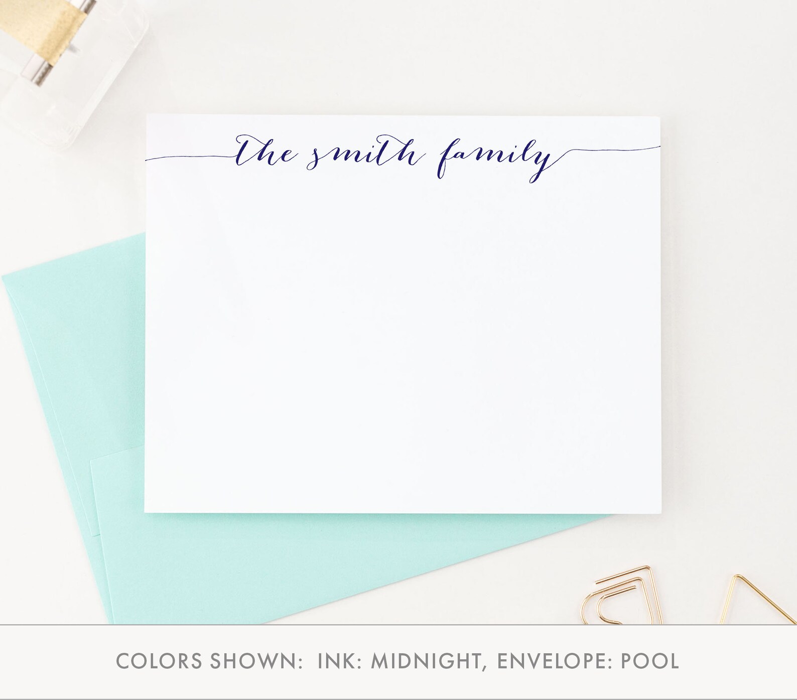 Customized Script Family Thank You Notes Personalized Family | Etsy