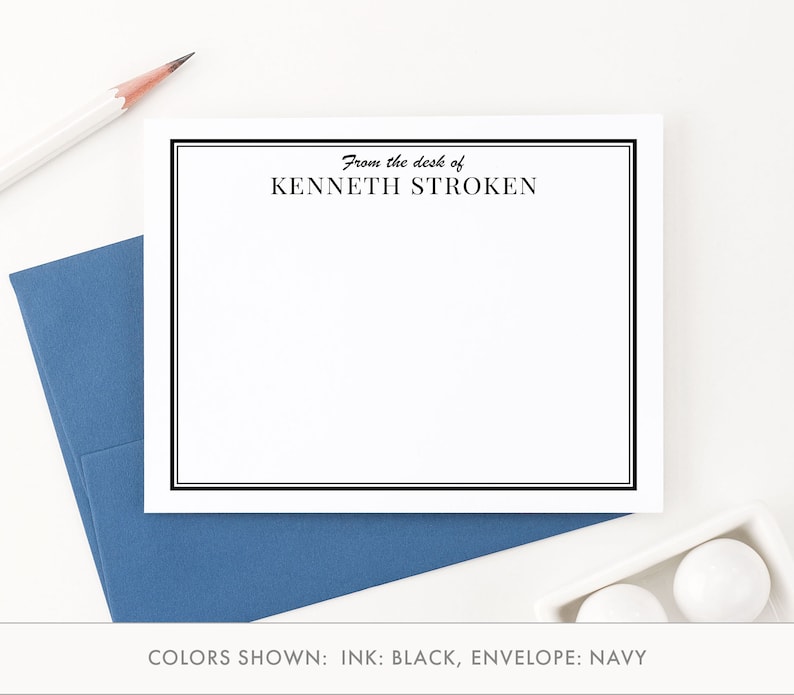 Professional Personalized Stationery for Men Custom Stationary - Etsy