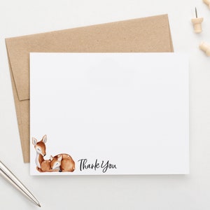 Bedankkaarten herten voor babyshower Bedankkaarten, hinde-bedankkaart, eenvoudige bedankkaarten, babyherten bedankje, modern, TY045
