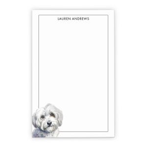 Papel de carta para escribir con forma de habanero, elige la raza de tu perro, blocs de notas de animales con nombre, bloc de papelería personalizado con perros, NP412w