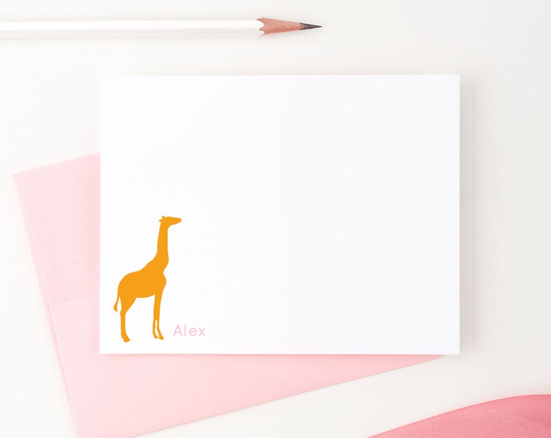 Giraffe Stationary for Kids Personalized Giraffe Stationery for Girls ...