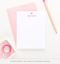 Kids Personalized Stationary, Custom Heart and Name Stationery, Custom Thank You Notes for Girls Customized Thank You Cards for Women, PS020