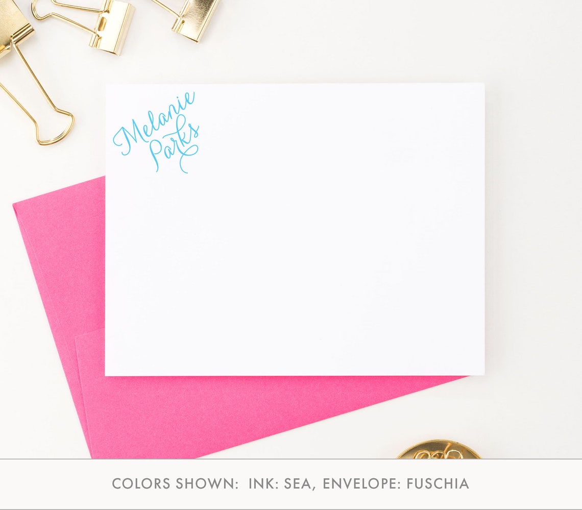 Simple Personalized Womens Stationery Set Custom Stationary Etsy