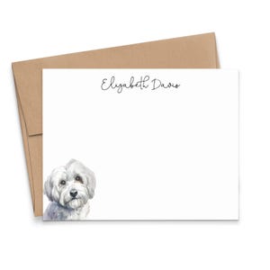 Havanezer briefpapier voor hondenliefhebbers, kies je hondenras, platte aangepaste briefpapier notitiekaarten met honden, cadeaus voor ouders huisdier, PS237w