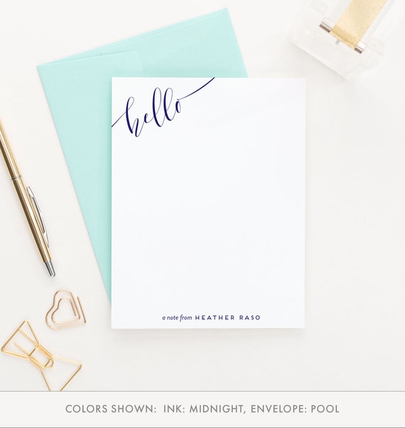 A Note From Stationery Set, Personalized Note Cards for Women