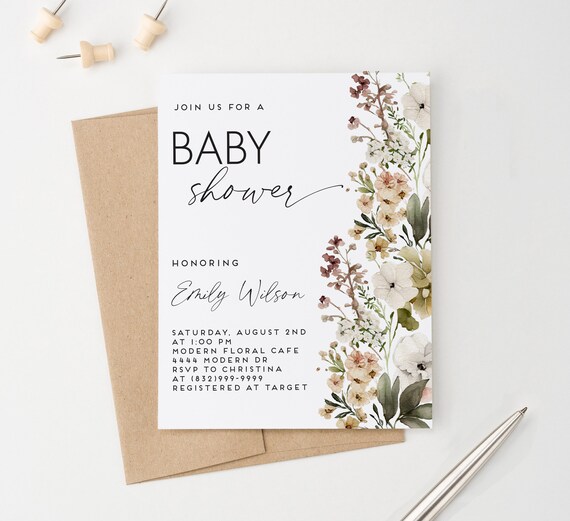 Custom baby shower sale invitations
