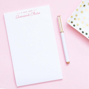 Libreta de notas personalizada para niñas, una nota de papel de papelería, notas de agradecimiento personalizadas para niñas, papel para escribir cartas personalizado, NP214