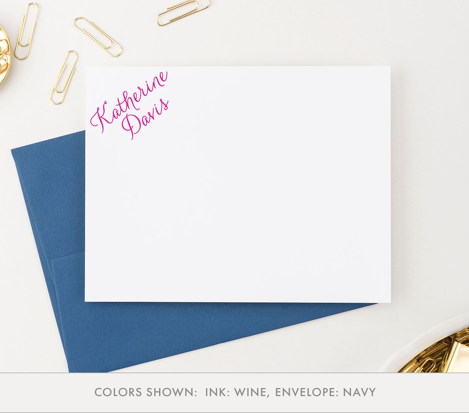 Simple Personalized Womens Stationery Set Custom Stationary Etsy