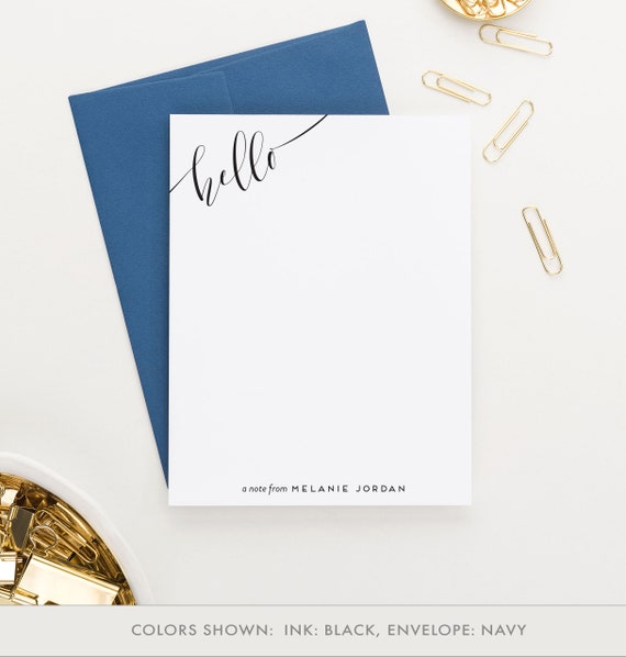 A Note From Stationery Set, Personalized Note Cards for Women