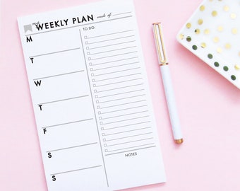 My Weekly Planner Notepad for Family Planner Note pad for Home, Weekly Check List for Mom, Weekly To Do List Planner, Family Schedule HNP004