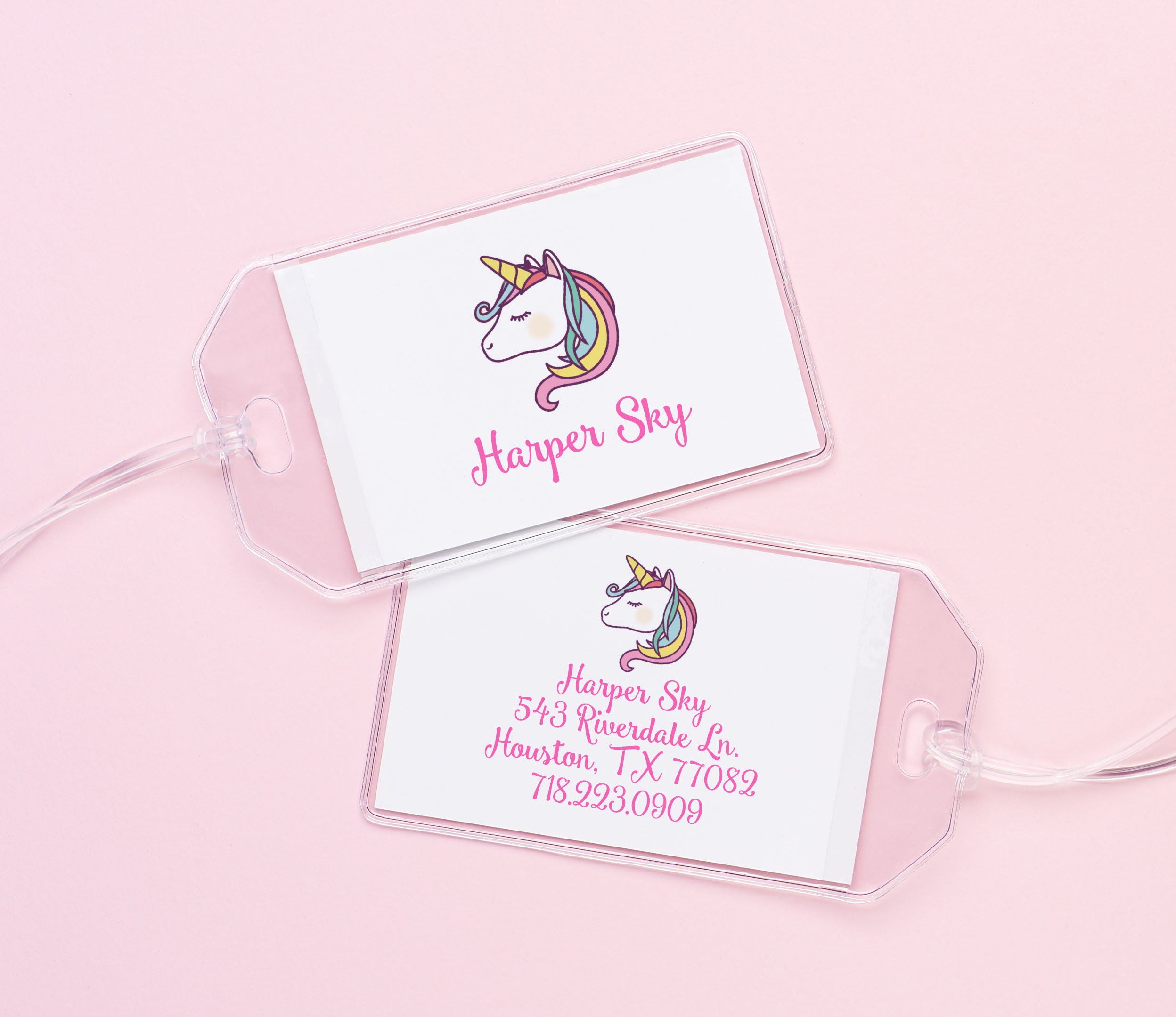 Unicorn Gifts for Girls, Personalized Backpack Name Tag with Strap, Kids  Luggage Bag Accessory, Cute Christmas Present (Pink Unicorn) - Yahoo  Shopping