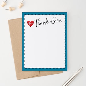 Medizinische Dankeskarten für Krankenschwester, Doctor Thank You Notizkarten für College Graduate Thank You Notes, Thank You Note Set, MD TY090