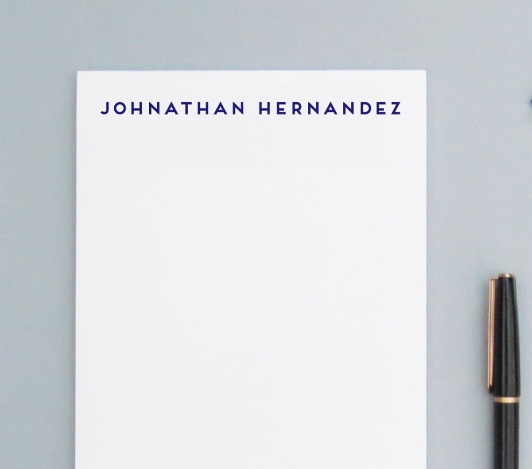 Mens Personalized Note Pads, Custom Stationary Notepad for Adults ...