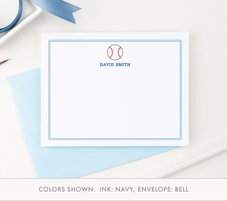 Personalized Stationery for Boys Baseball Stationery Boys - Etsy