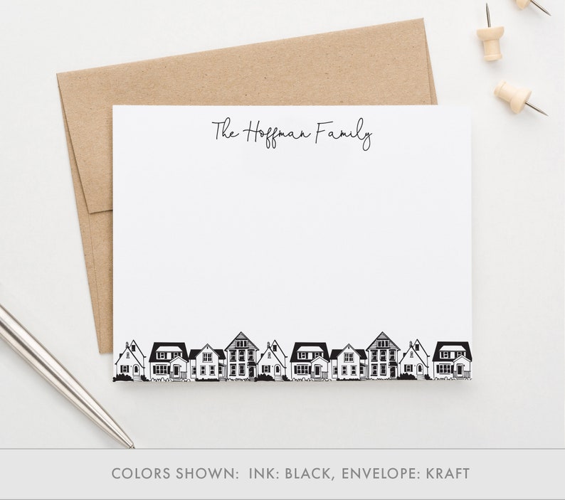 Personalized Family Stationery Family Stationary Set Flat Etsy