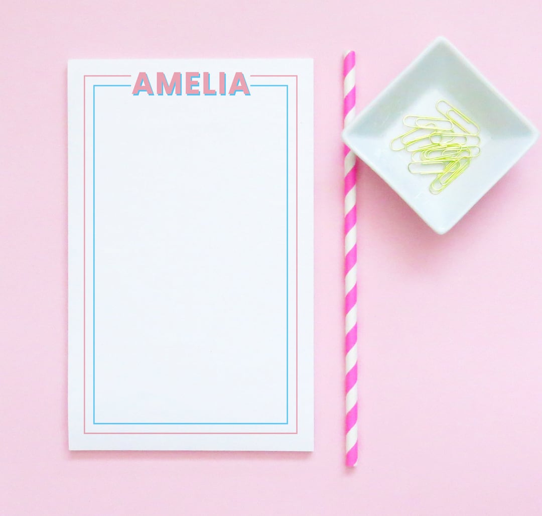 Personalized Stationary Notepad for Kids, Custom Stationery Set for ...