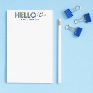 Bloc-notes personnalisé « Une note de papa », notes de camp d'été de papa, notes de camp de la maison pour les parents, lettre moderne de la maison, simple, NP271