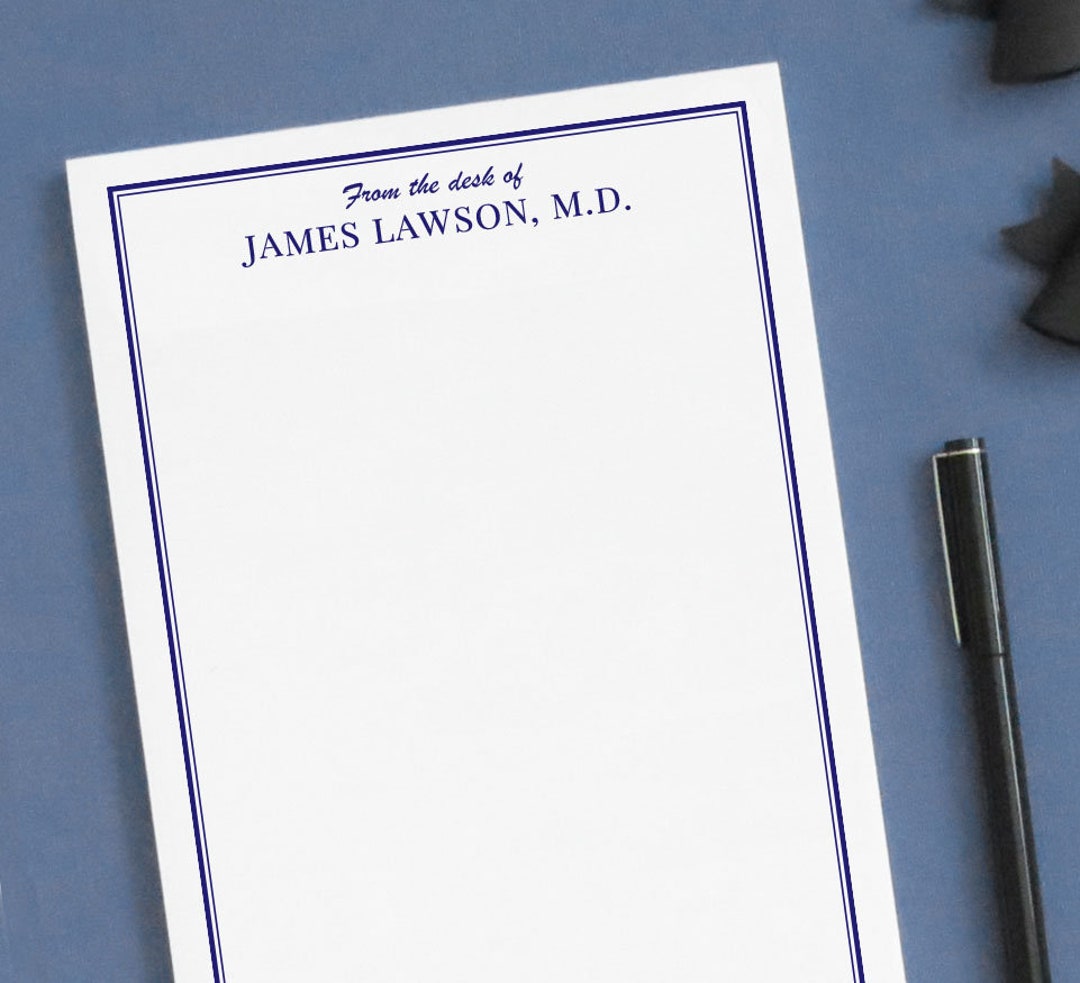 From the Desk of Notepad Personalized Notepad for Men, Professional