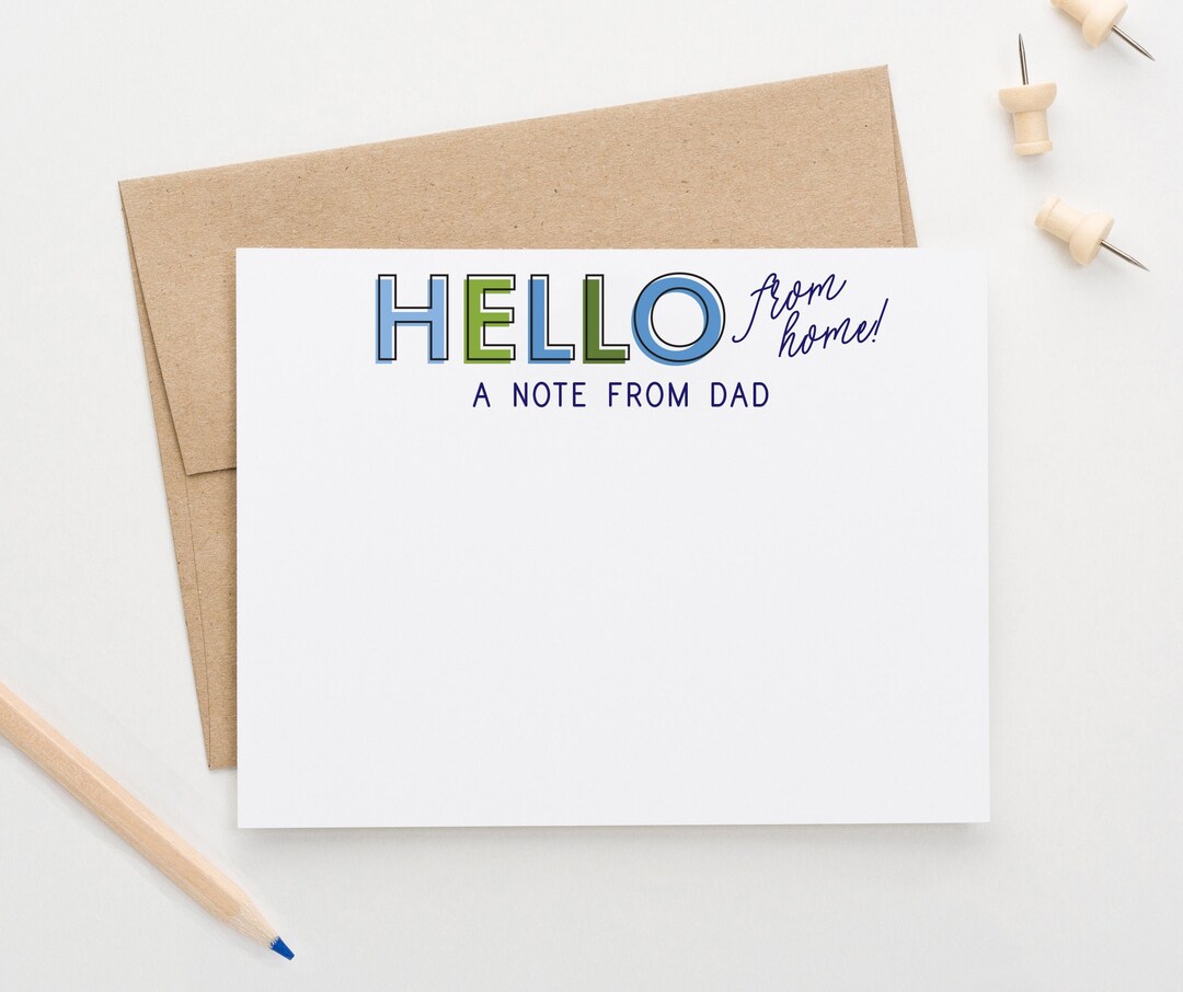 Personalized A Note From Dad Stationery Set, Summer Camp Notes From ...