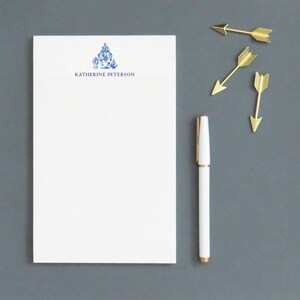 Bloc de notas de papelería personalizado para mujeres, papel estacionario de tarro de jengibre de acuarela para escribir cartas, elegantes blocs de notas chinoiserie, NP422