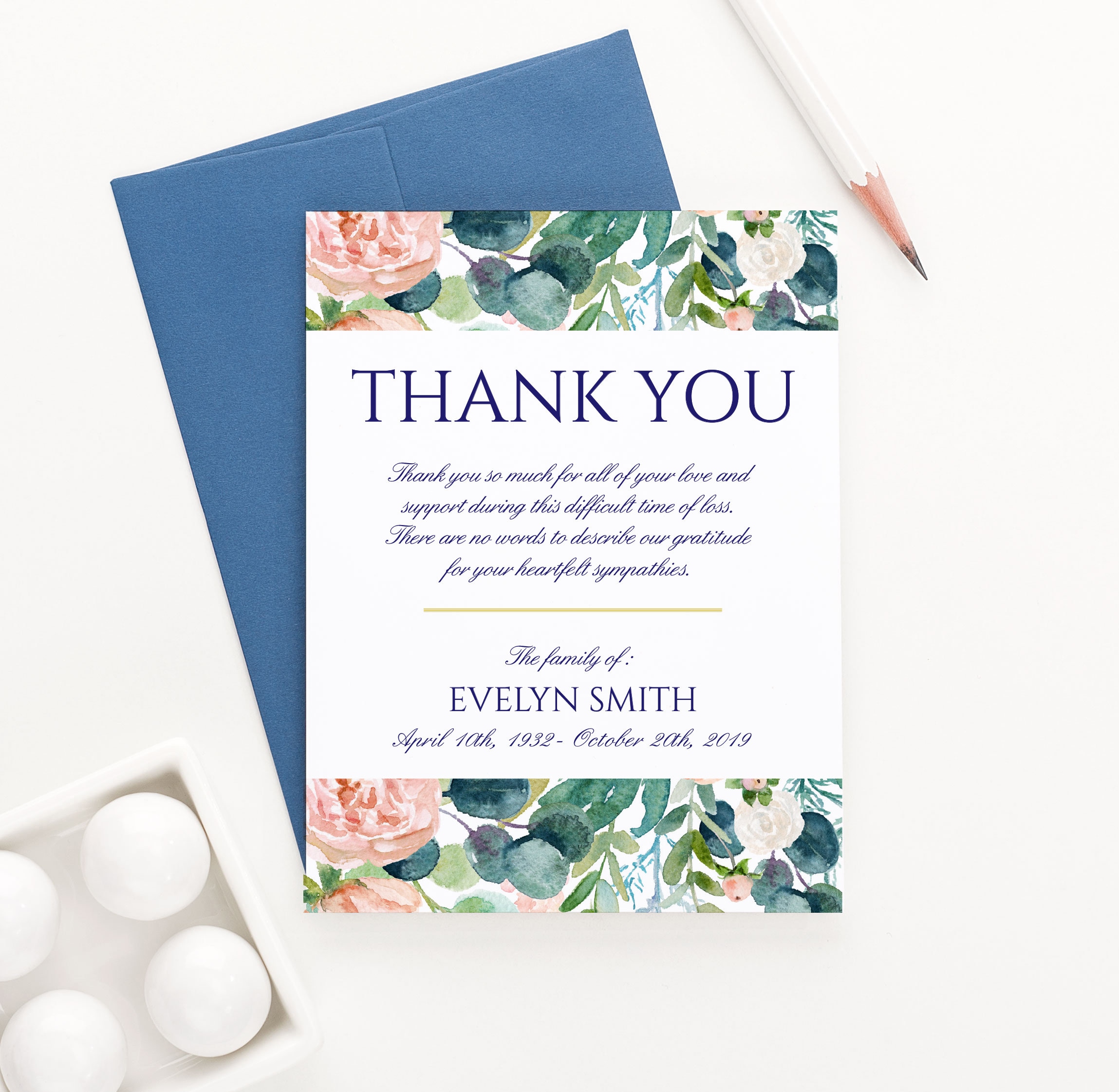 5 x acknowledgements Baby Birth Folding Card with Interior text and Envelope NEW 