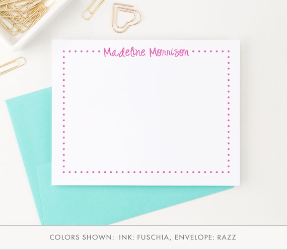 Personalized Kids Stationery Set for Girls, Cute Simple Stationary