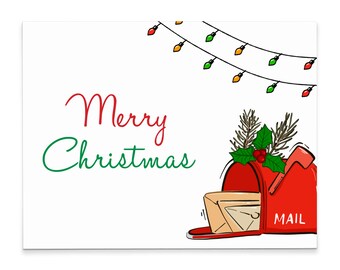 Postal Worker Post Card, Holiday Postcard for Mailman Thank You Card, Mail Lady Thank You Cards, Holiday Mail Carrier Post Cards, HGC009