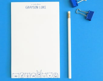 Personalized Dog Notepad, Dog Note Pad, Personalized Dog Stationary, Personalized Notepad For Kids, Dog Personalized Notepad For Boys, NP134