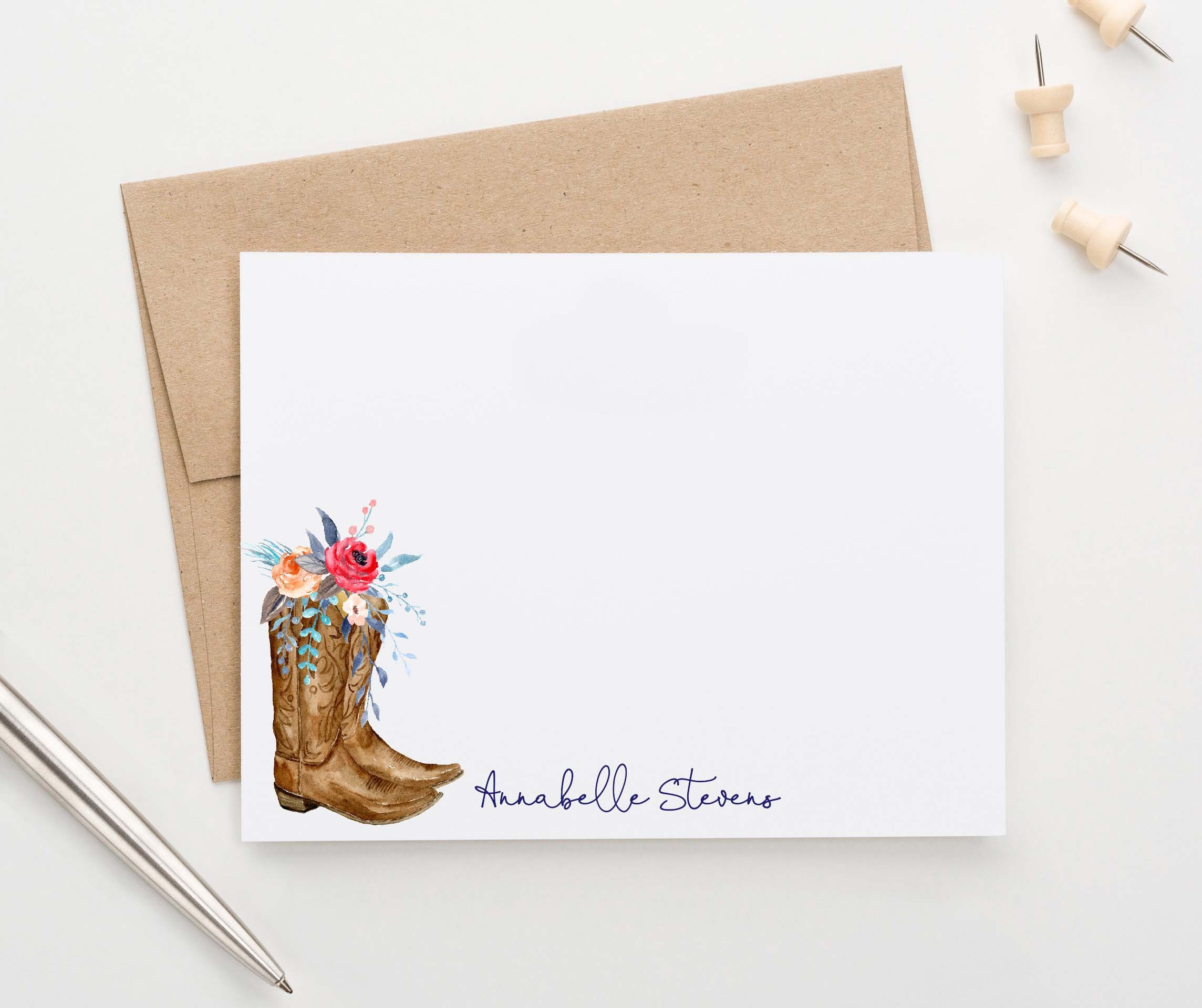 Western Cowboy Thank You Cards - 24 Foldover Cards With Envelopes For Kids & Adults