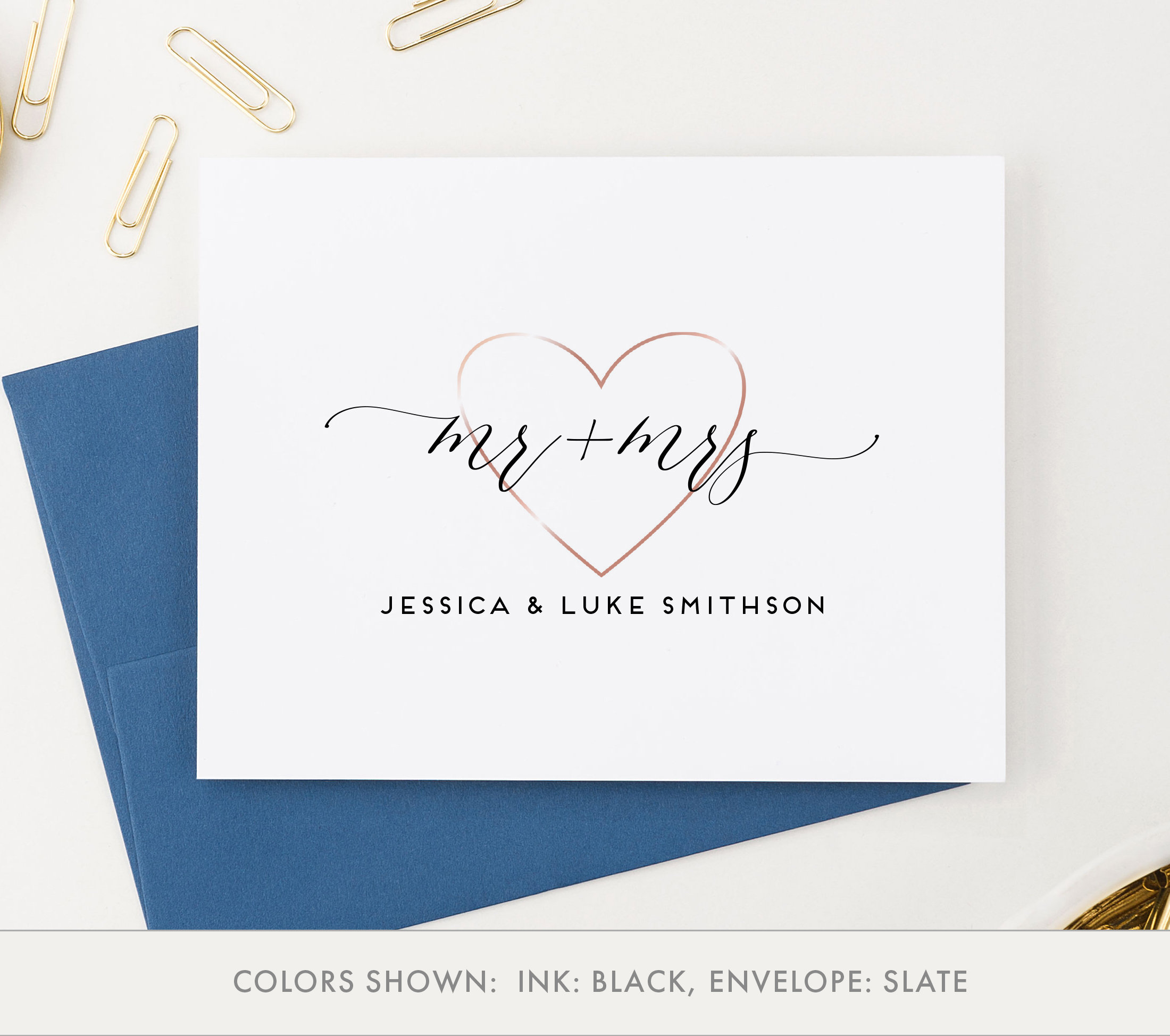 Mr and Mrs Stationary Couples Stationary Personalized Wedding | Etsy