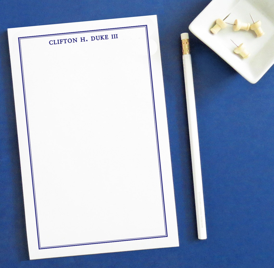 Custom Paper Notes Mens Customized Note Paper With Classic Border, Personalized Notepad ...