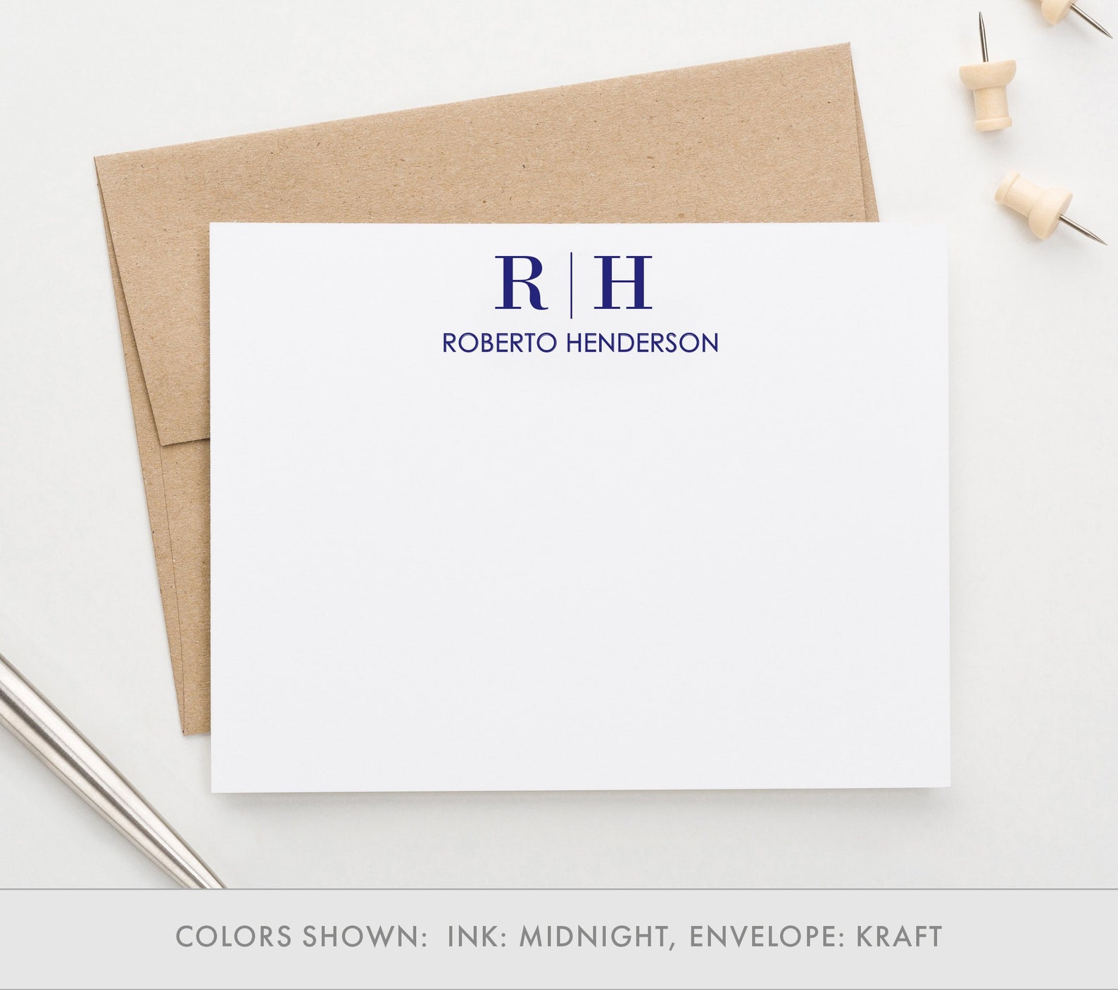Personalized Letter Stationary Set Monogrammed Stationary Etsy