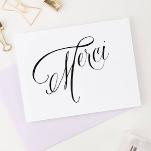 Personalisierte Merci Dankeskarten, angepasste gefaltete Dankeschön-Grußkarte, französische Dankeschönkarte Personalisierte Dankeskarte TY004