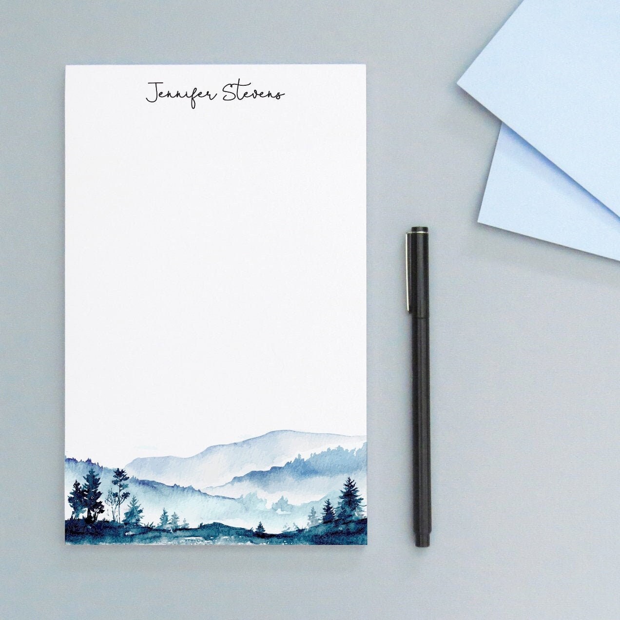 Topographic Stationary Designs : mountain notebook