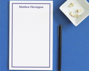 Personalized Notepad For Women, Personalized Notepad For Men, Notepad With Name, Simple Stationary With Border, Mens Notepad Lined, NP126