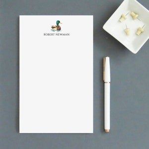Blocos de notas personalizados com nome, blocos de notas e envelopes de papelaria de pato personalizados, papel estacionário animal para escrita de cartas, patos, NP436