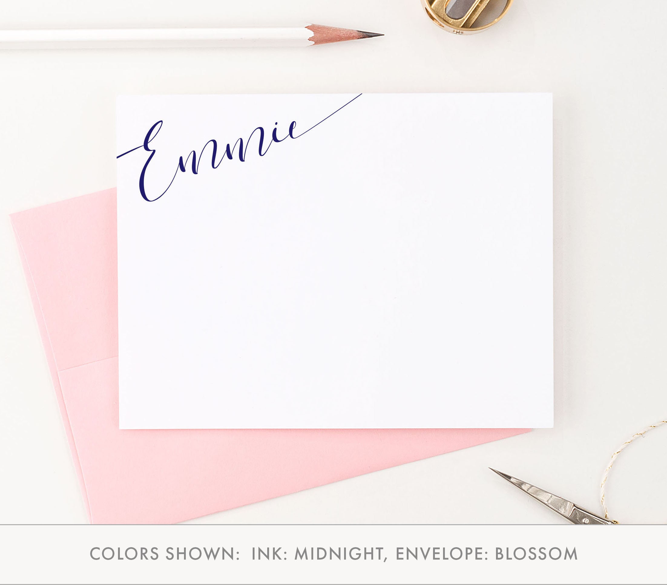 Personalized Stationery Set for Women Custom Note Cards, Customized ...