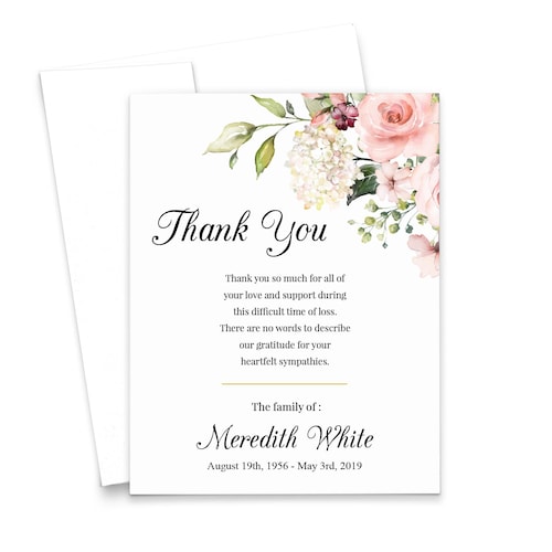 Fumete 50 Set Funeral Thank You Cards With Envelopes And Stickers Thank You Sympathy Cards With Meaningful Message Bereavement For Funeral Family