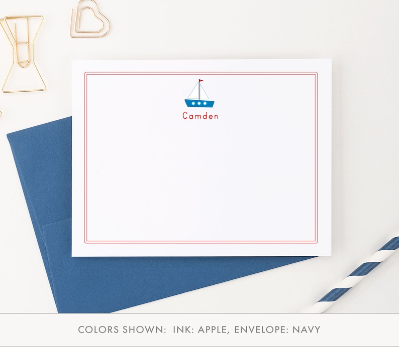 boys personalized stationery