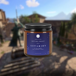 Baldur&#39;s Gate 3 Inspired 4oz Soy Candle, Amber Jar Candle perfect Gamer Gift, D&D Decor, Frisky Candle featuring | Astarion
