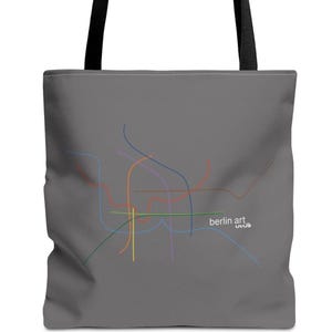 Berlin U-Bahn-Linien Tasche, Berlin Metro Map Tote, Berlin Art Design, Geschenkidee, Berlin Fan Tasche, U-Bahn Berlin Tasche, Statement Bag