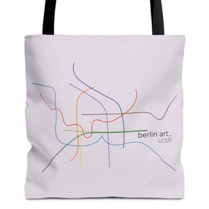 Berlin U-Bahn-Linien Tasche, Berlin Metro Map Tote, Berlin Art Design, Geschenkidee, Berlin Fan Tasche, U-Bahn Berlin Tasche, Statement Bag